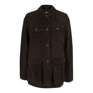 Semicouture Women 'Penny' Brown Jacket With Classic Collar In Suede For Women